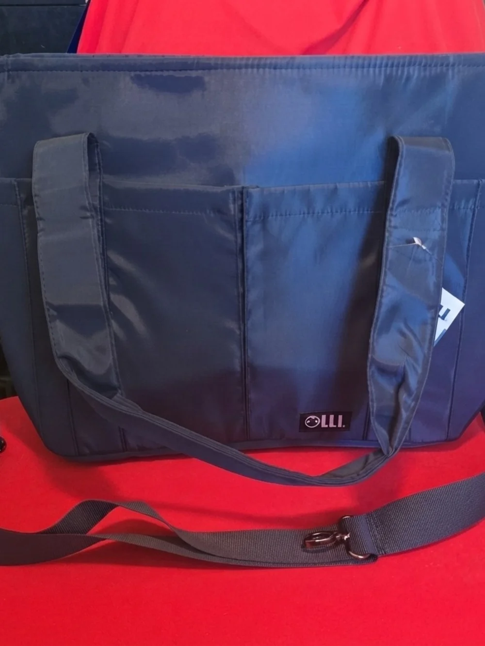 Olli Navy Blue Waterproof Tote Bag / Perforated Beach & Utility Bag W/ Strap